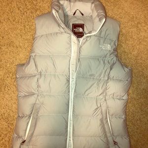 Gray North Face vest, size small